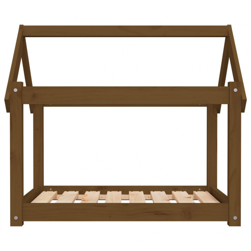 Hundebett Honigbraun 81x60x70 cm Massivholz Kiefer