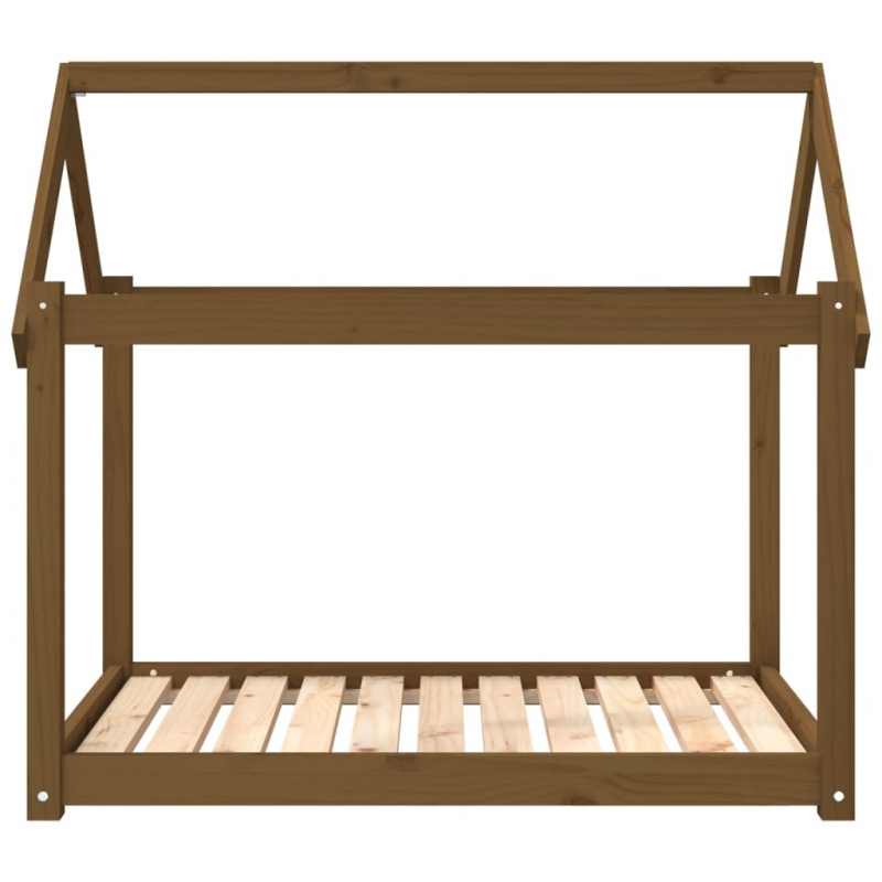 Hundebett Honigbraun 101x70x90 cm Massivholz Kiefer