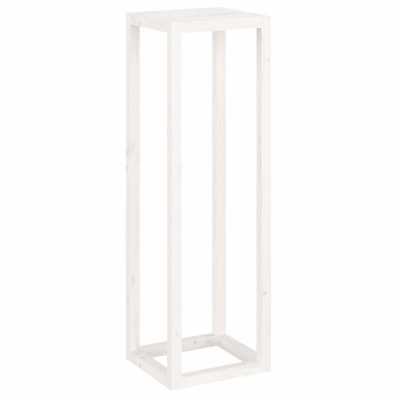 3-tlg. Pflanzenständer-Set Weiß Massivholz Kiefer