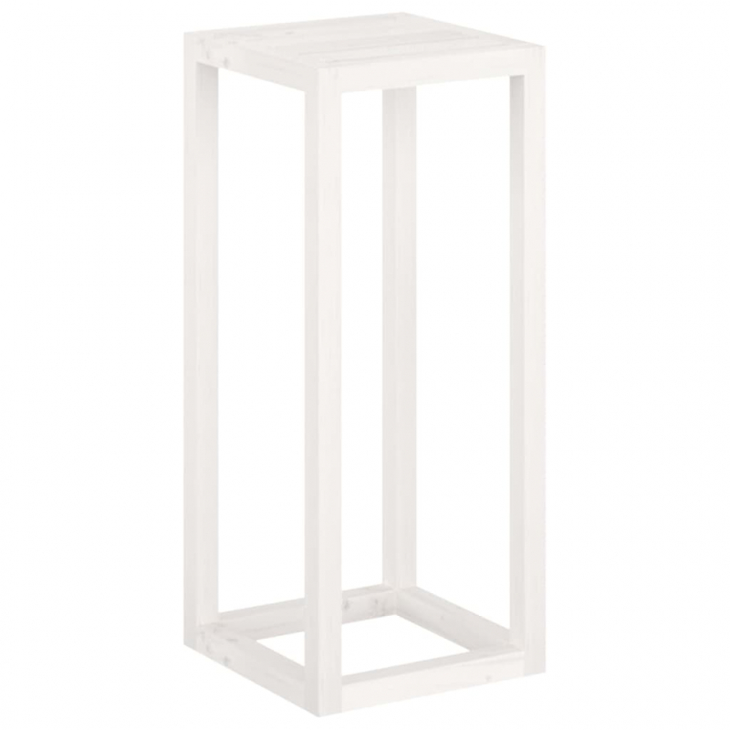 3-tlg. Pflanzenständer-Set Weiß Massivholz Kiefer