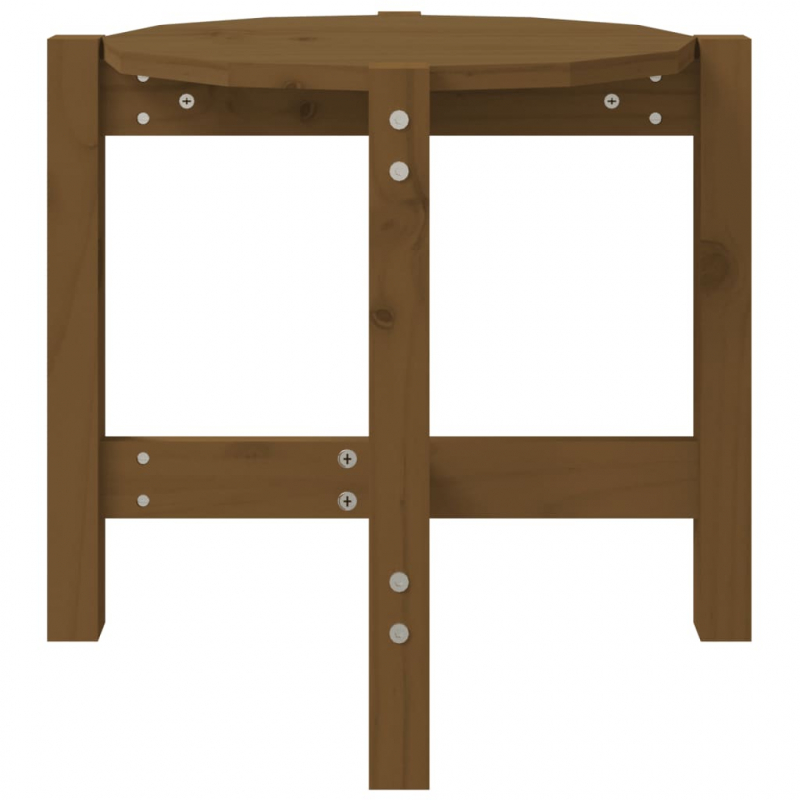 Couchtisch Honigbraun Ø 52,5x45 cm Massivholz Kiefer