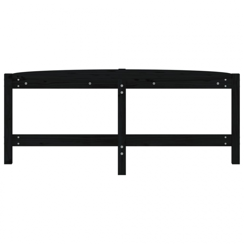 Couchtisch Schwarz 118x63x45 cm Massivholz Kiefer