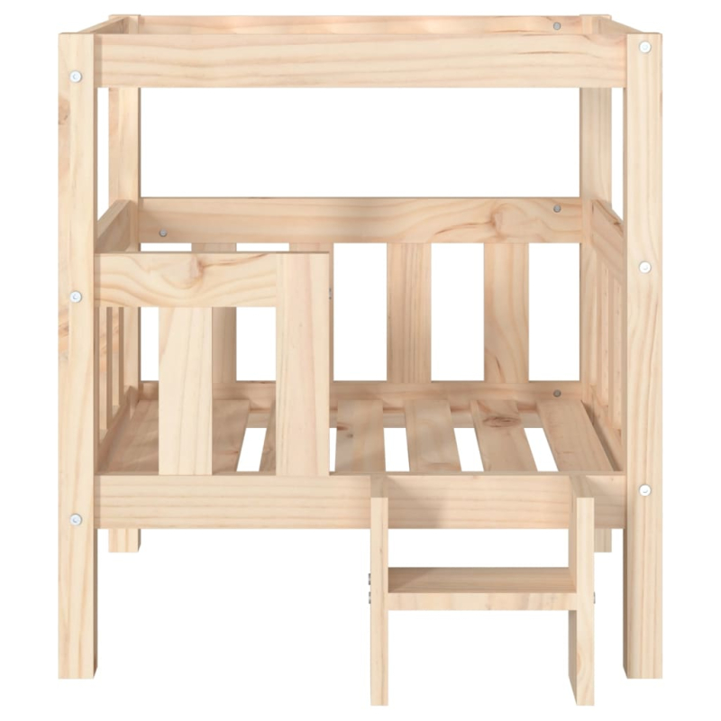 Hundebett 65,5x43x70 cm Massivholz Kiefer