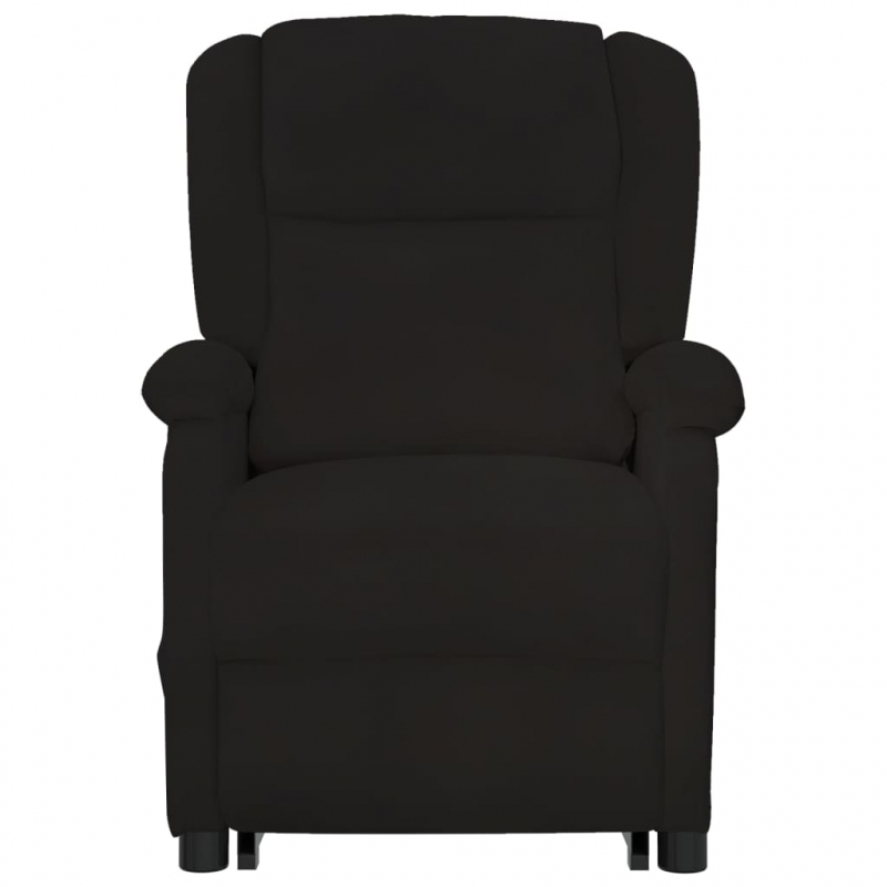 Massagesessel mit Aufstehhilfe Schwarz Samt