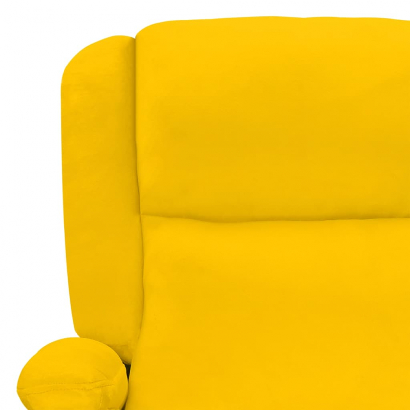 Massagesessel mit Aufstehhilfe Gelb Samt