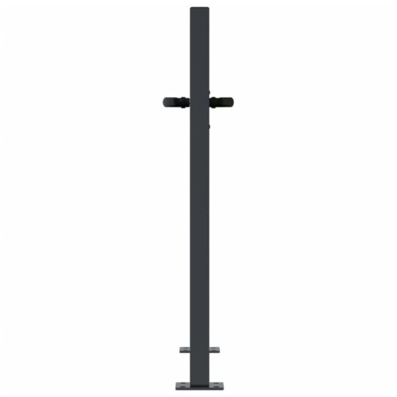 Gartentor Anthrazit 105x80 cm Stahl Baum-Design