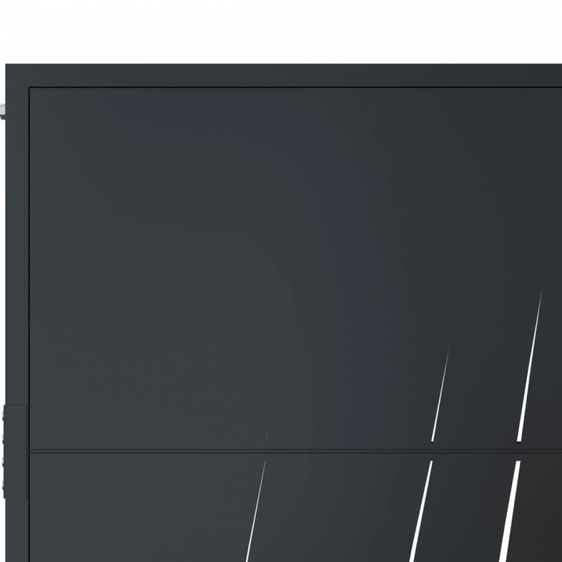 Gartentor Anthrazit 105x80 cm Stahl Gras-Design