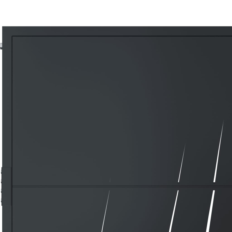 Gartentor Anthrazit 105x105 cm Stahl Gras-Design