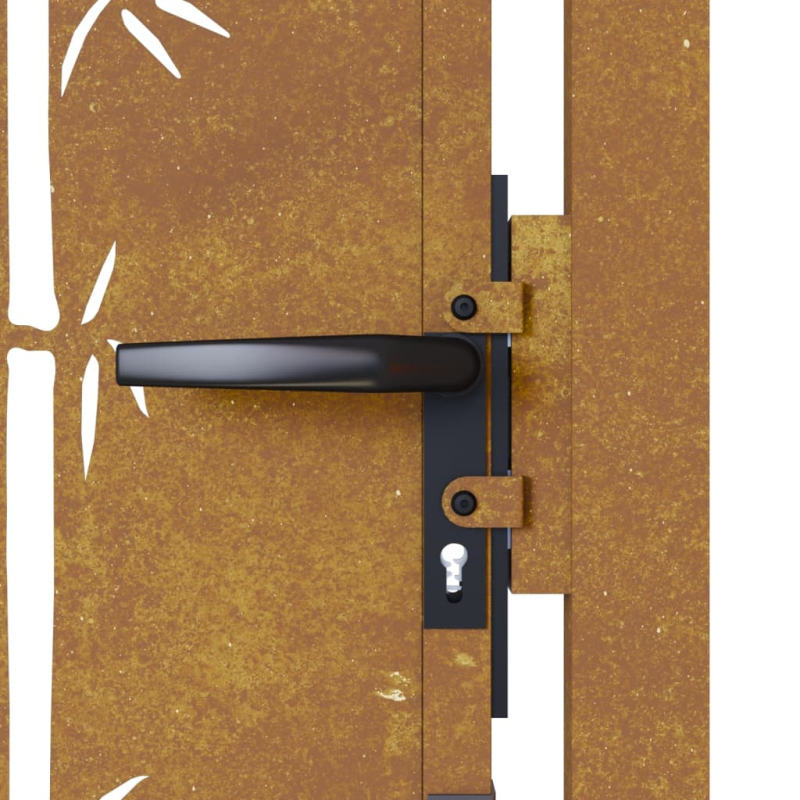 Gartentor 105x80 cm Cortenstahl Bambus-Design