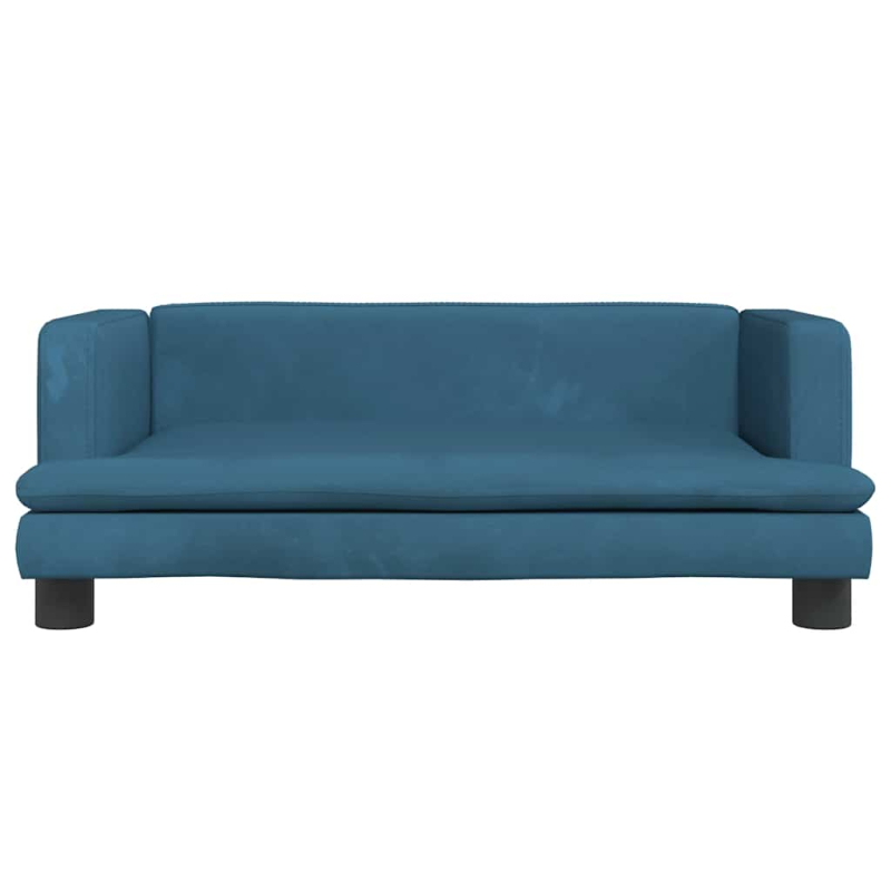 Hundebett Blau 80x45x30 cm Samt