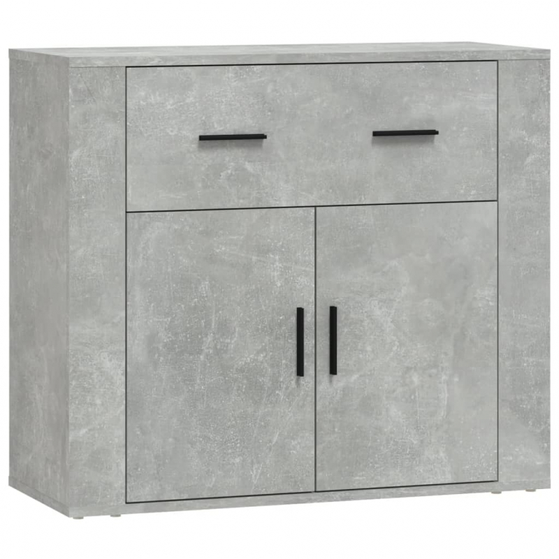 Sideboard Betongrau 80x33x70 cm Holzwerkstoff