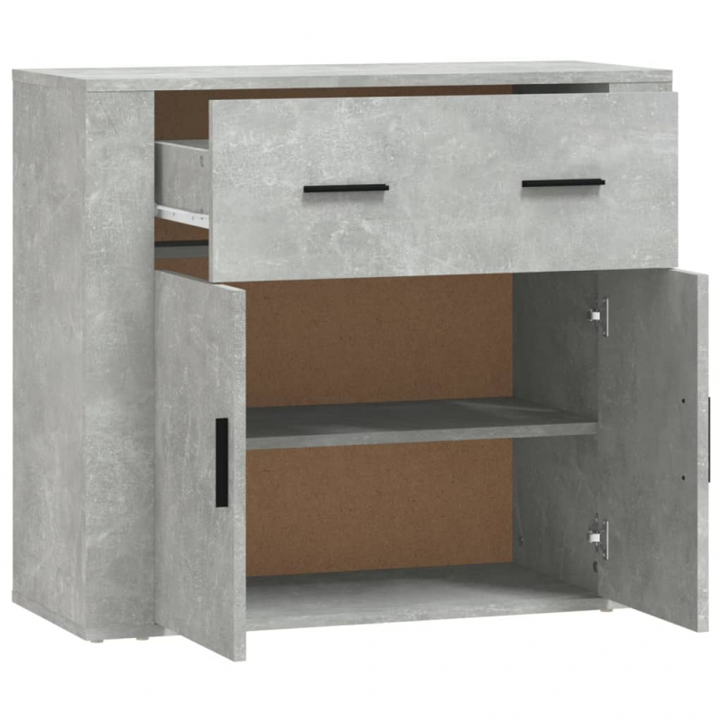 Sideboard Betongrau 80x33x70 cm Holzwerkstoff
