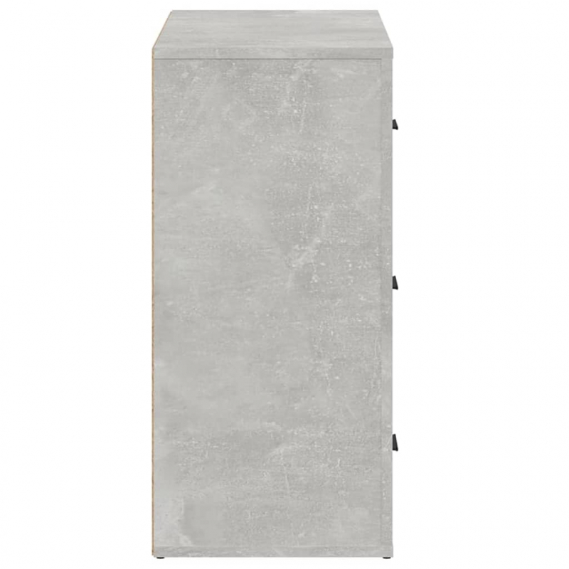 Sideboard Betongrau 80x33x70 cm Holzwerkstoff