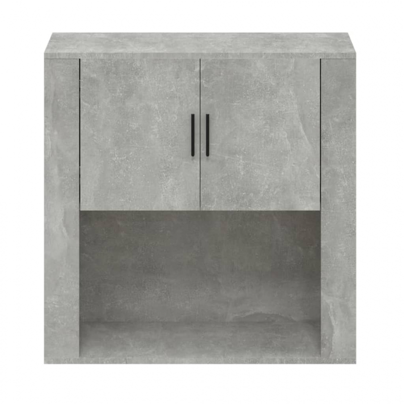 Wandschrank Betongrau 80x33x80 cm Holzwerkstoff