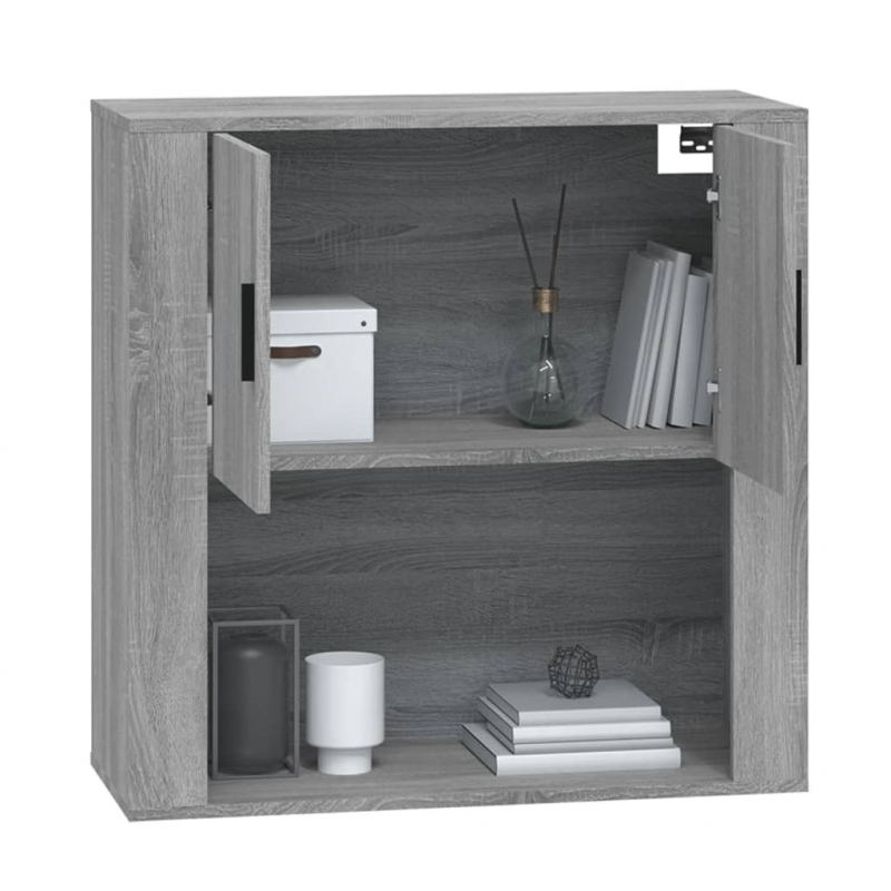 Wandschrank Grau Sonoma 80x33x80 cm Holzwerkstoff