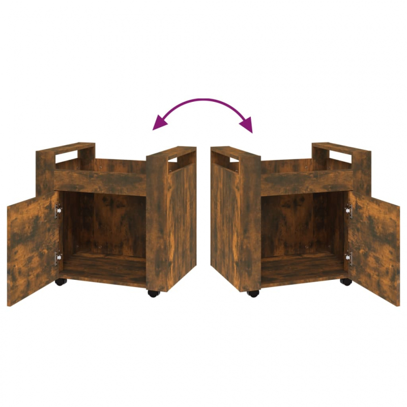 Bürowagen Räuchereiche 60x45x60 cm Holzwerkstoff