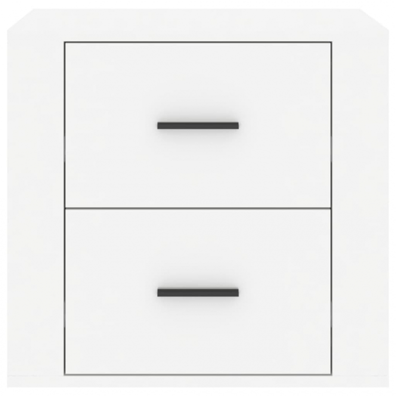 Nachttisch Hochglanz-Weiß 50x39x47 cm