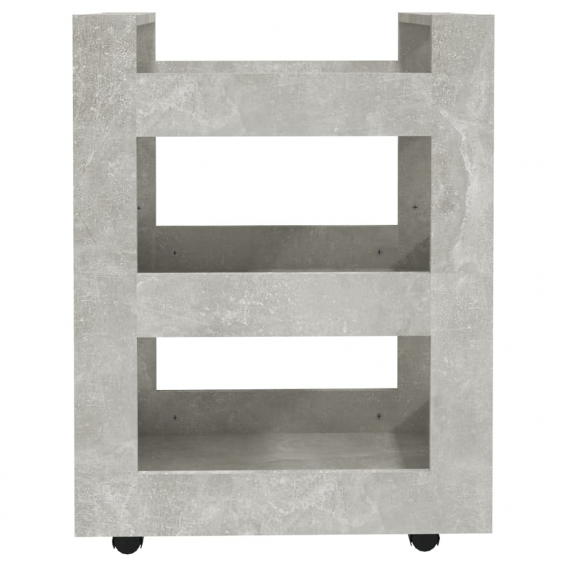 Küchenwagen Betongrau 60x45x80 cm Holzwerkstoff