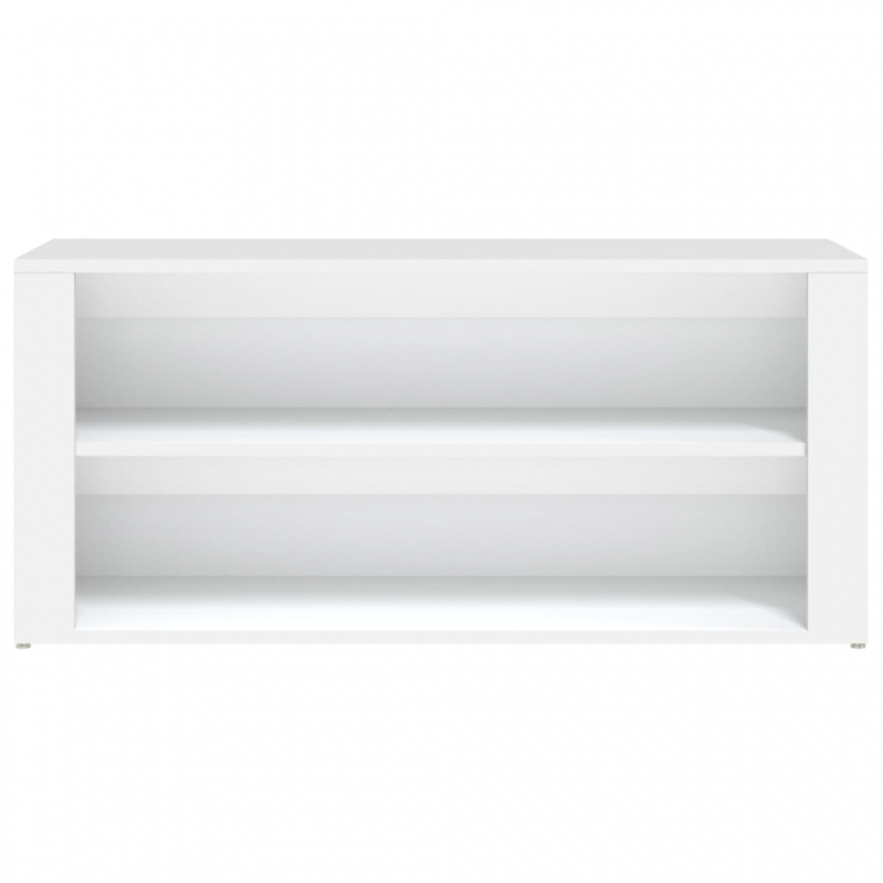 Schuhregal Weiß 100x35x45 cm Holzwerkstoff