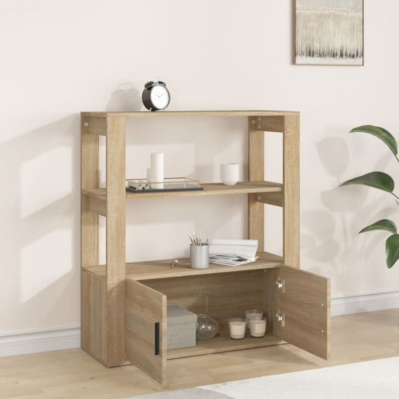 Sideboard Sonoma-Eiche 80x30x90 cm Holzwerkstoff