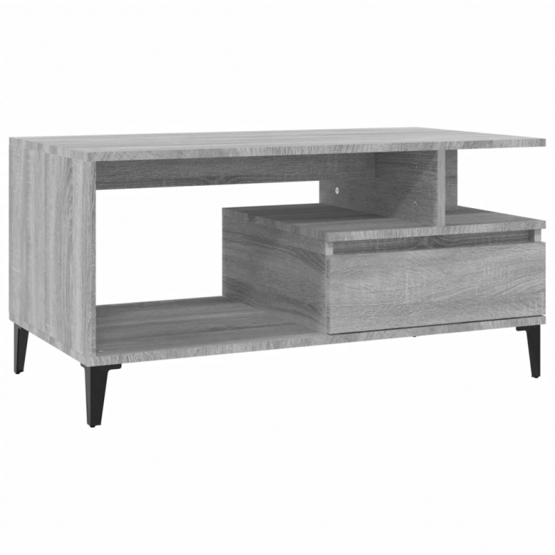 Couchtisch Grau Sonoma 90x49x45 cm Holzwerkstoff