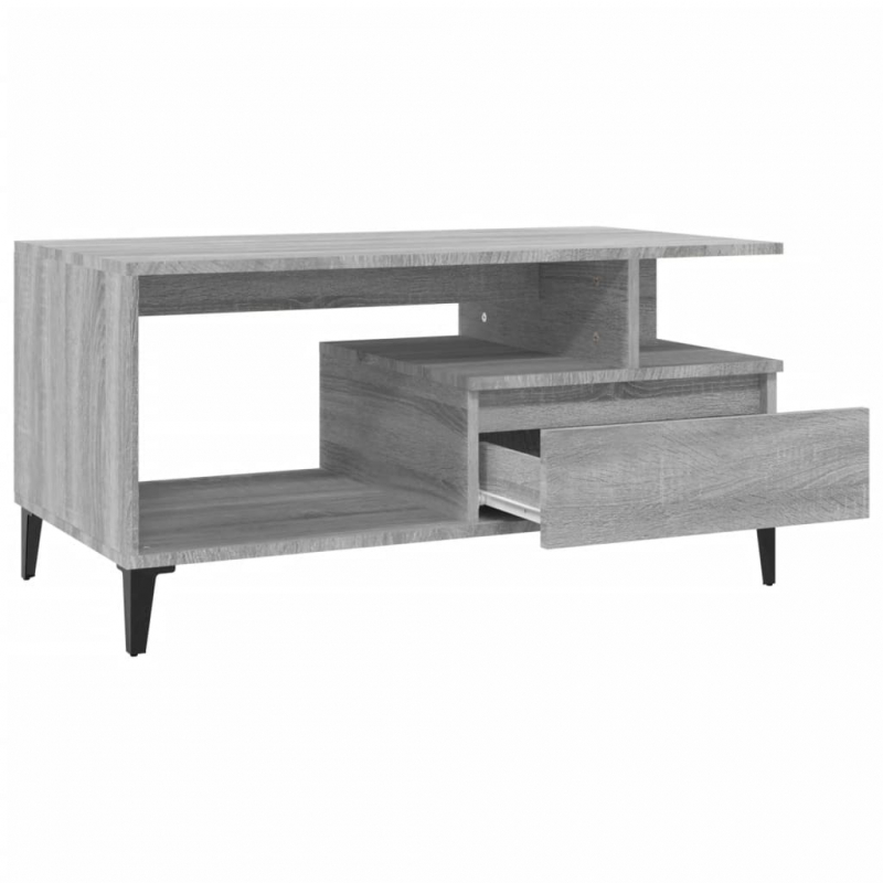 Couchtisch Grau Sonoma 90x49x45 cm Holzwerkstoff