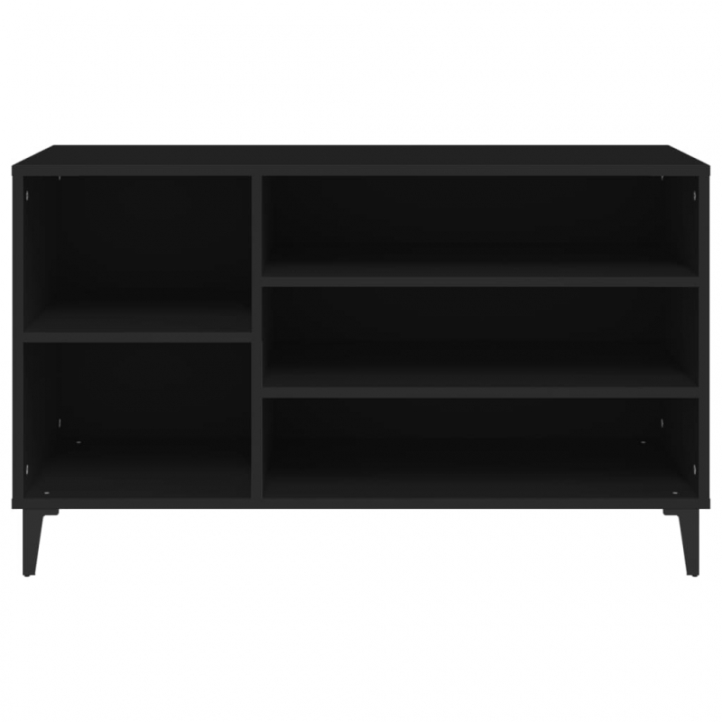 Schuhregal Schwarz 102x36x60 cm Holzwerkstoff