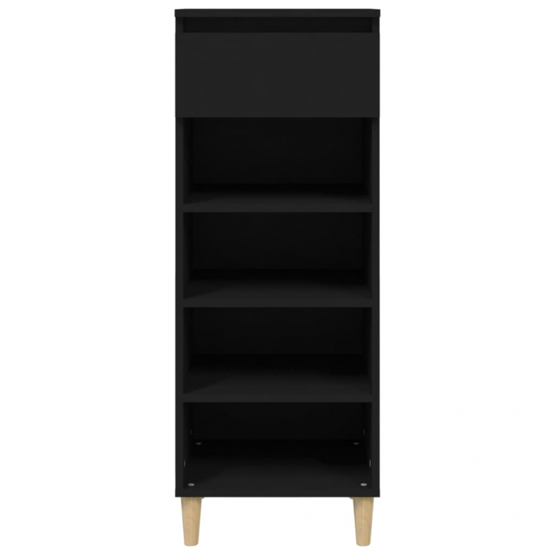 Schuhschrank Schwarz 40x36x105 cm Holzwerkstoff