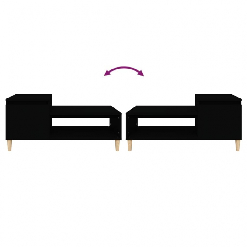 Couchtisch Schwarz 100x50x45 cm Holzwerkstoff