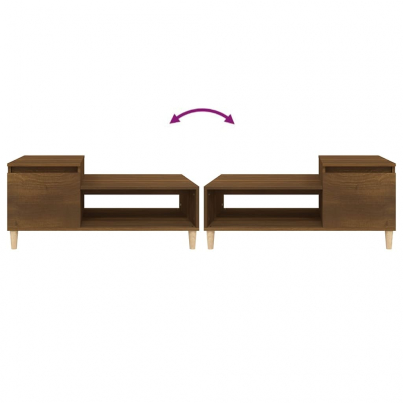 Couchtisch Braun Eichen-Optik 100x50x45 cm Holzwerkstoff