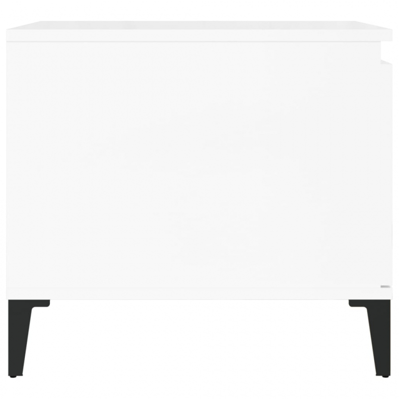 Couchtisch Hochglanz-Weiß 100x50x45 cm Holzwerkstoff