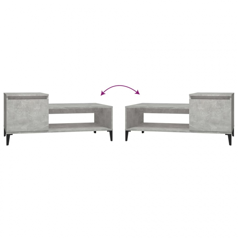 Couchtisch Betongrau 100x50x45 cm Holzwerkstoff