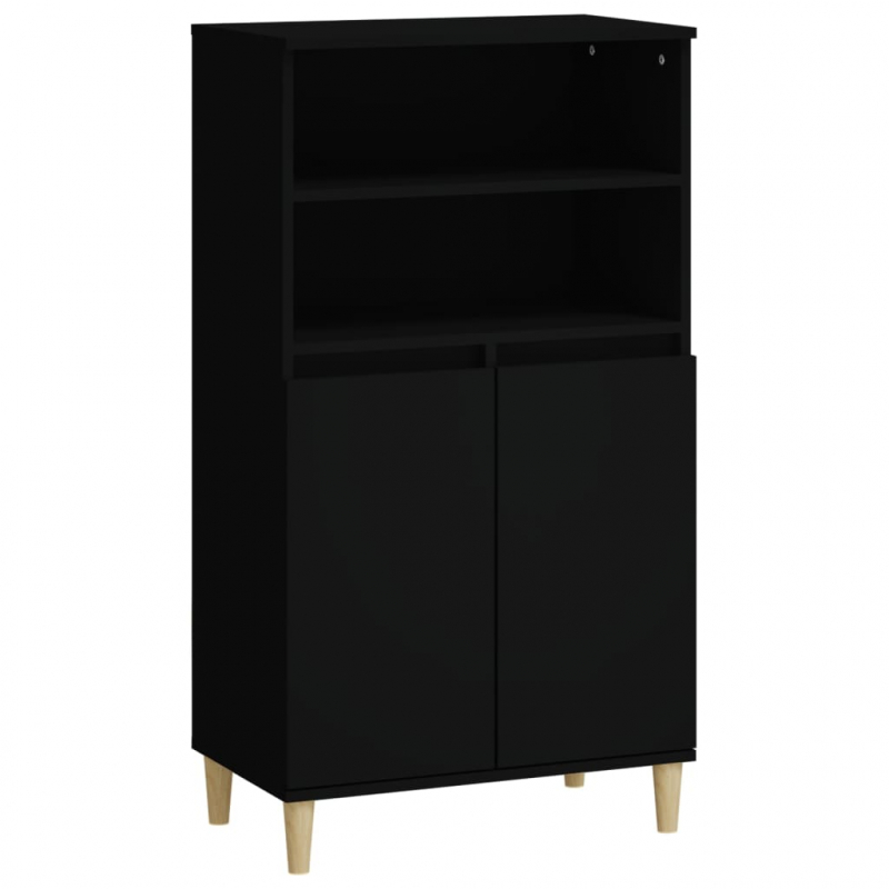 Highboard Schwarz 60x36x110 cm Holzwerkstoff