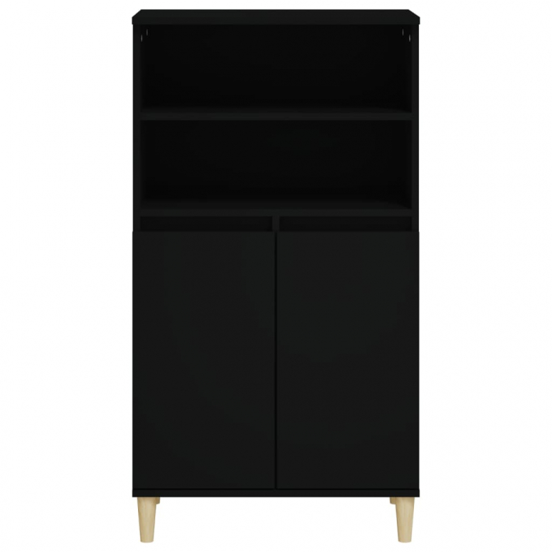 Highboard Schwarz 60x36x110 cm Holzwerkstoff