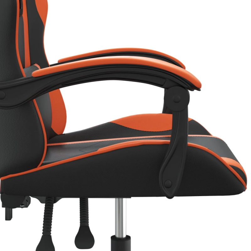 Gaming-Stuhl Schwarz und Orange Kunstleder