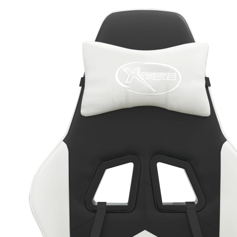 Gaming-Stuhl Schwarz und Weiß Kunstleder