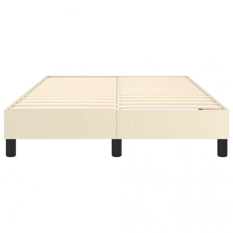 Bettgestell Creme 120x200 cm Kunstleder