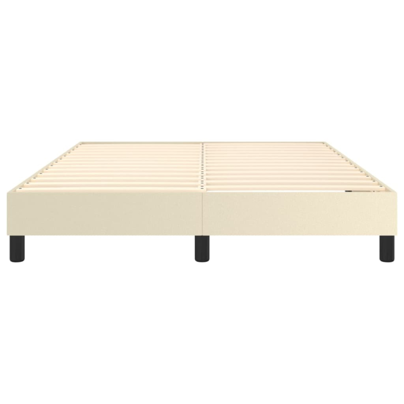 Bettgestell Creme 140x190 cm Kunstleder