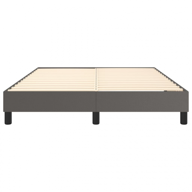 Bettgestell Grau 140x190 cm Kunstleder