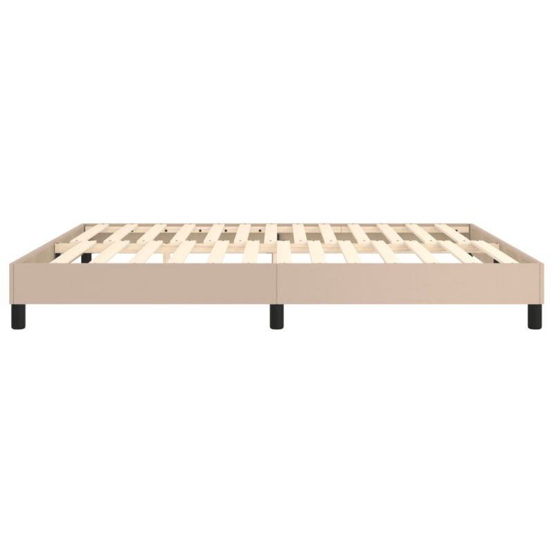 Bettgestell Cappuccino-Braun 160x200 cm Kunstleder