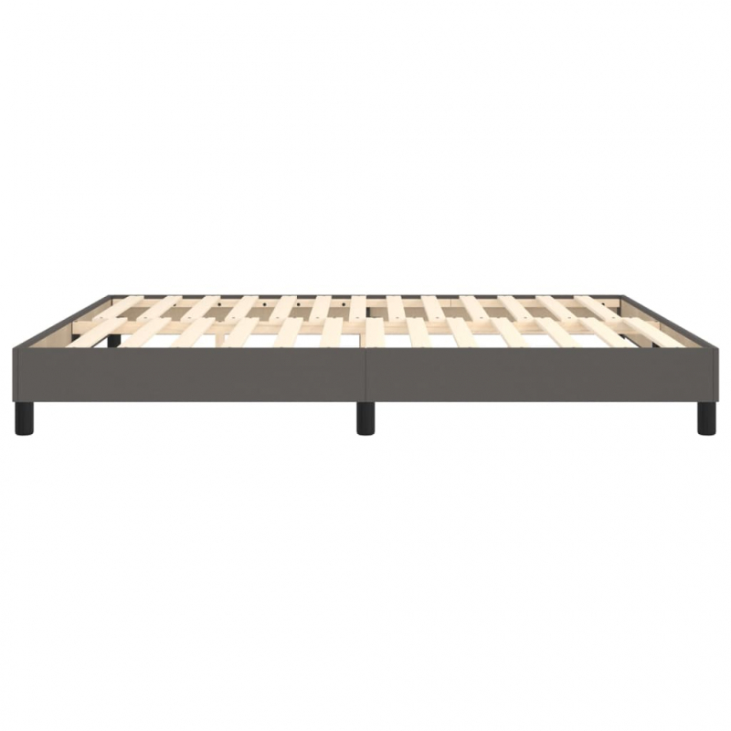 Bettgestell Grau 180x200 cm Kunstleder