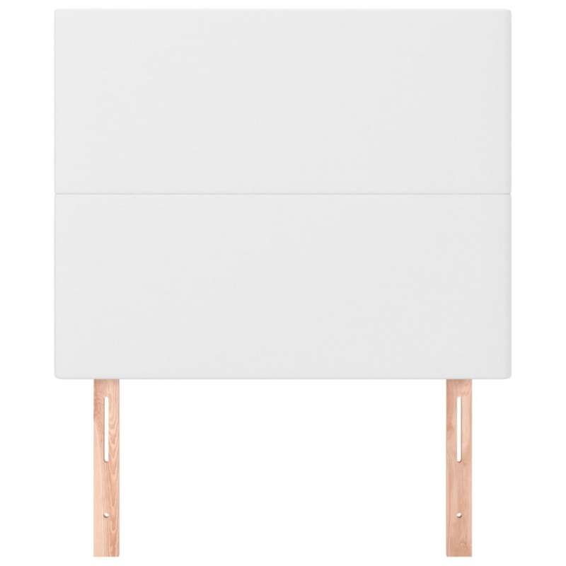 Kopfteile 2 Stk. Weiß 80x5x78/88 cm Kunstleder