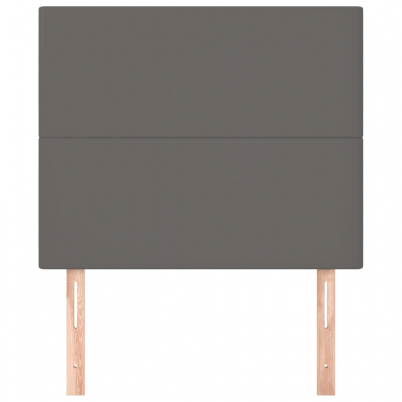 Kopfteile 2 Stk. Grau 80x5x78/88 cm Kunstleder