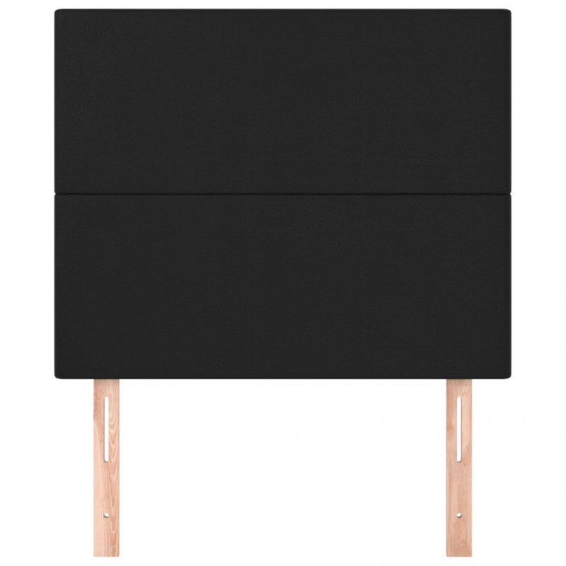 Kopfteile 2 Stk. Schwarz 90x5x78/88 cm Kunstleder