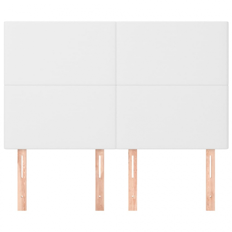 Kopfteile 4 Stk. Weiß 72x5x78/88 cm Kunstleder