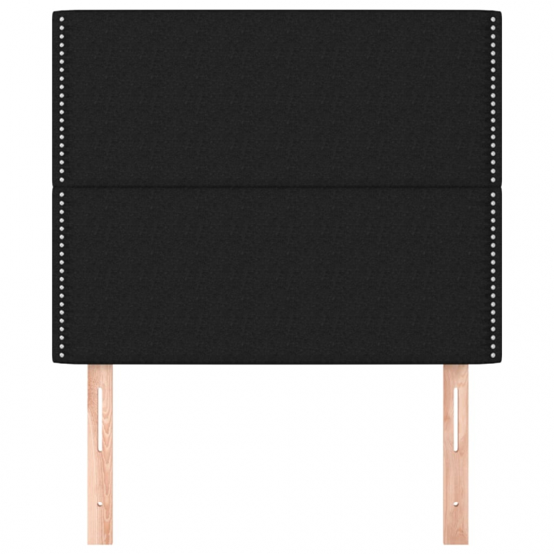 Kopfteile 2 Stk. Schwarz 100x5x78/88 cm Stoff