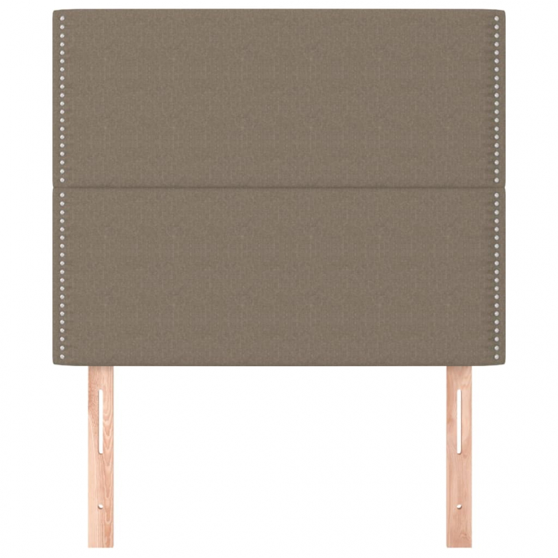 Kopfteile 2 Stk. Taupe 100x5x78/88 cm Stoff