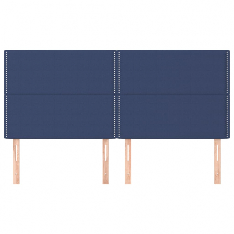 Kopfteile 4 Stk. Blau 100x5x78/88 cm Stoff