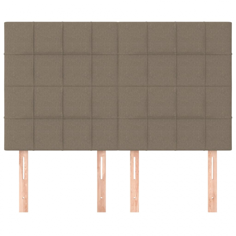 Kopfteile 4 Stk. Taupe 72x5x78/88 cm Stoff