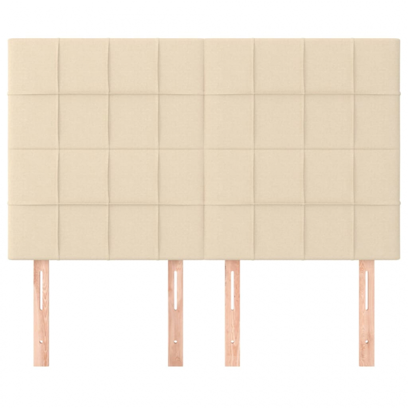 Kopfteile 4 Stk. Creme 72x5x78/88 cm Stoff